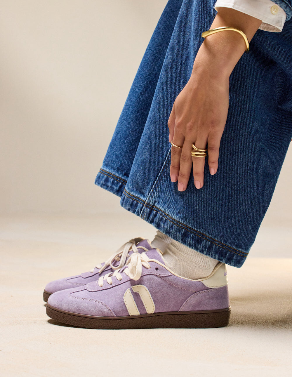 Baskets basses Lucia - Lilas écru