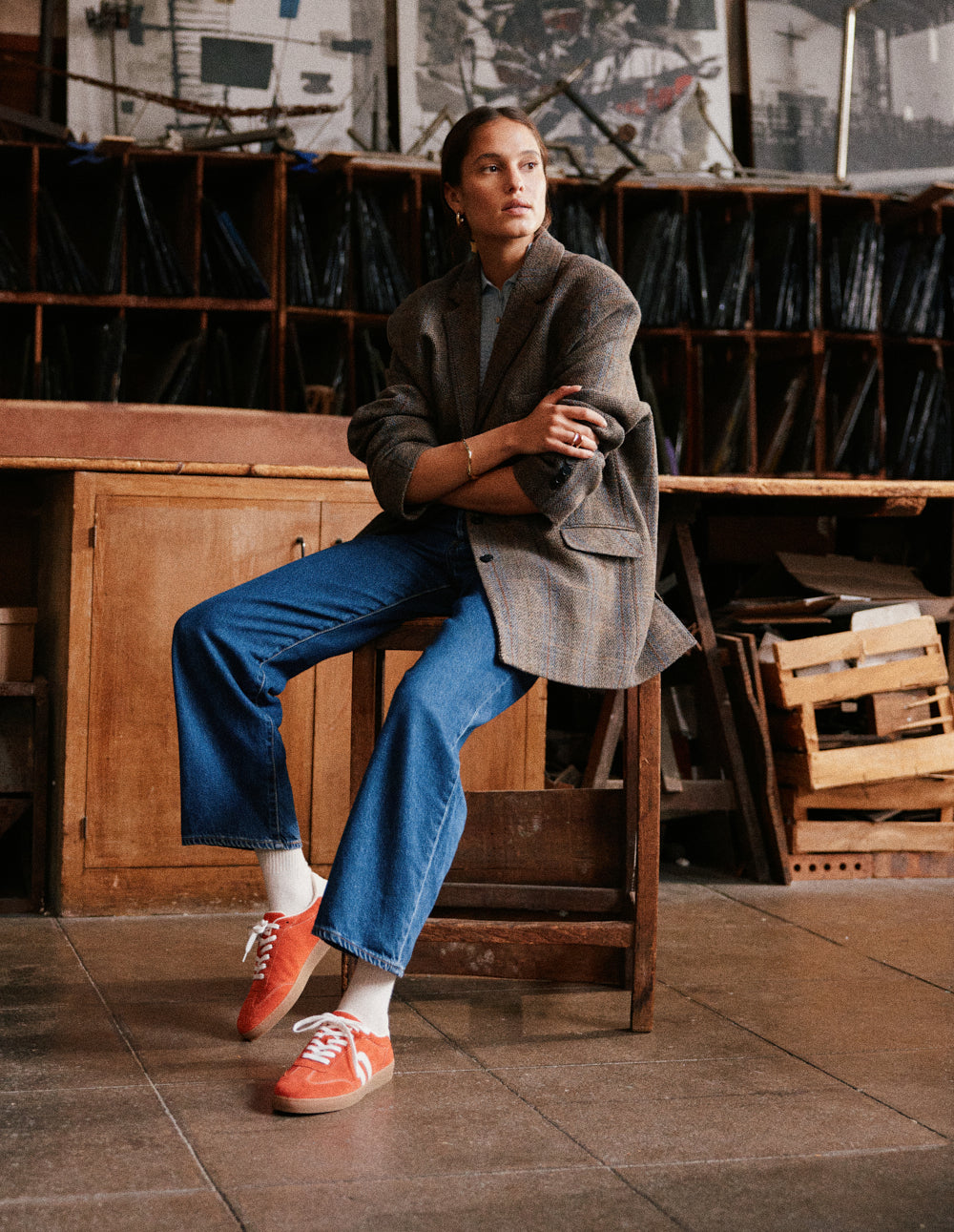 Baskets basses Lucia - Orange écru