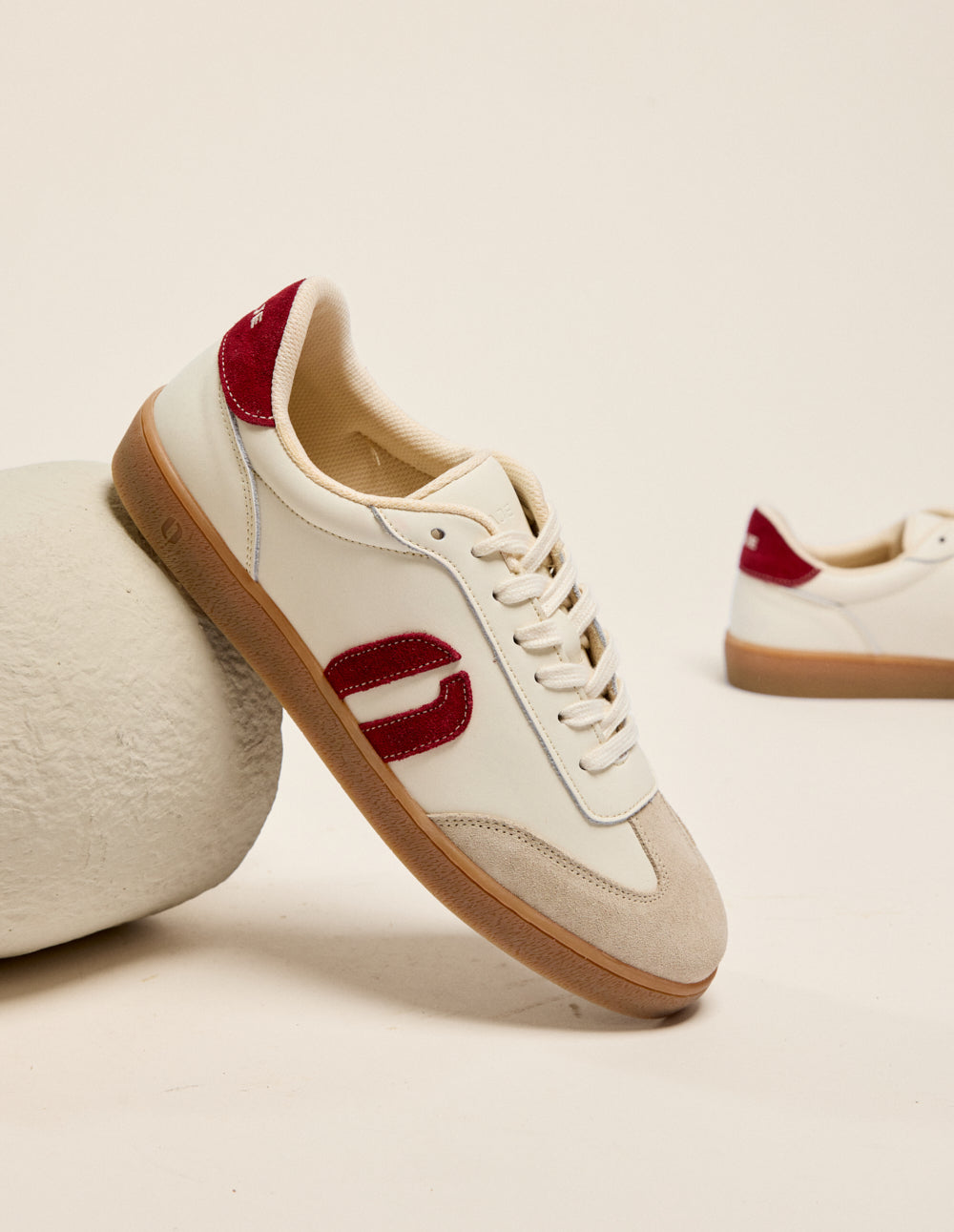 Lucia low-top trainers - Burgundy ecru