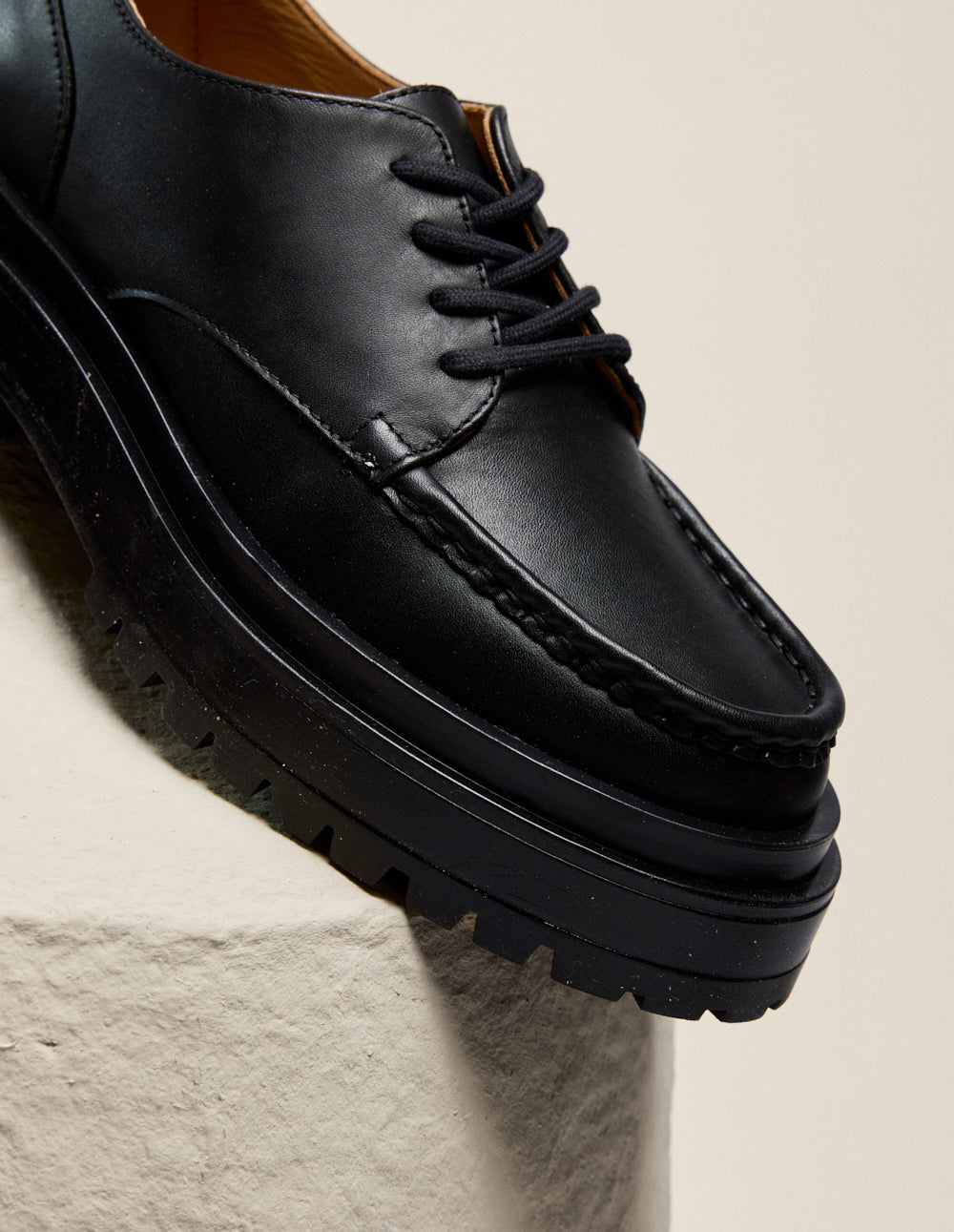 Derbies Madeline - Black leather