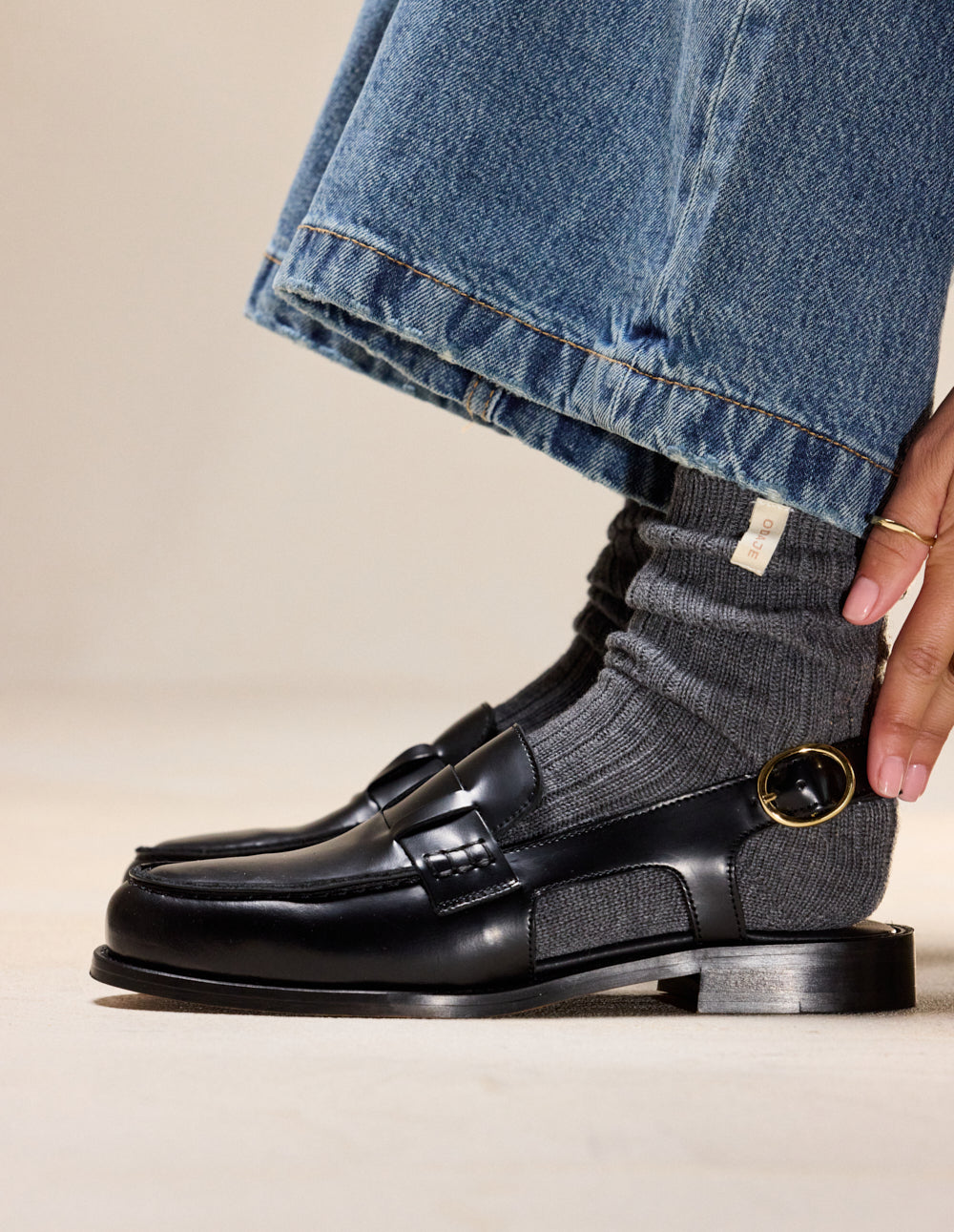 Pack de 2 Chaussettes - Chaussettes épaisses écru gris