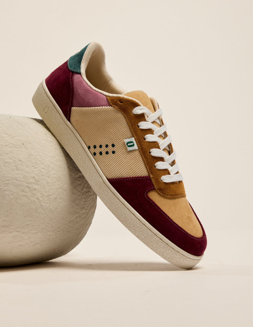 Marie low-top trainers - Bordeaux beige mustard