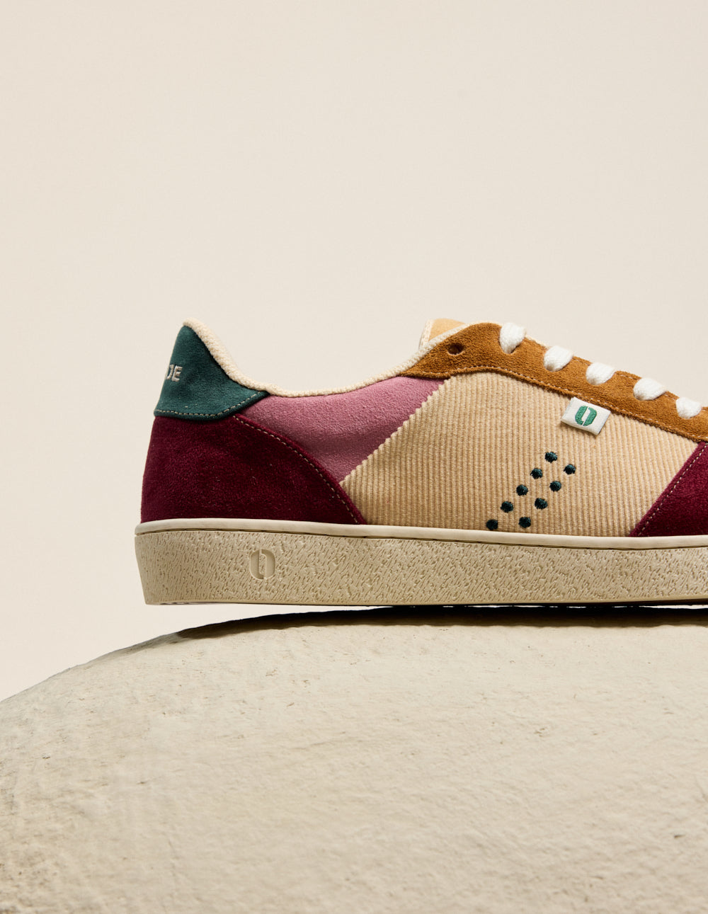 Marie low-top trainers - Bordeaux beige mustard