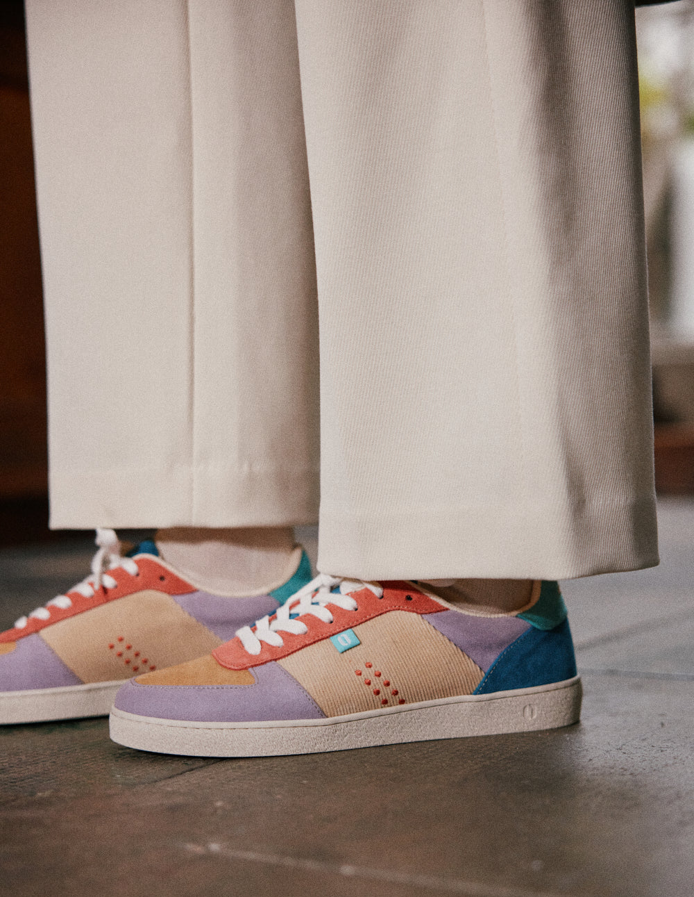 Baskets basses Marie - Lilas beige brique