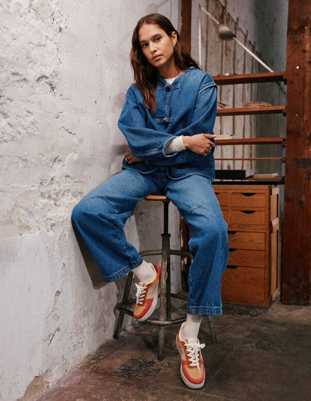 Maxence F low-top trainers - Brick yellow brown