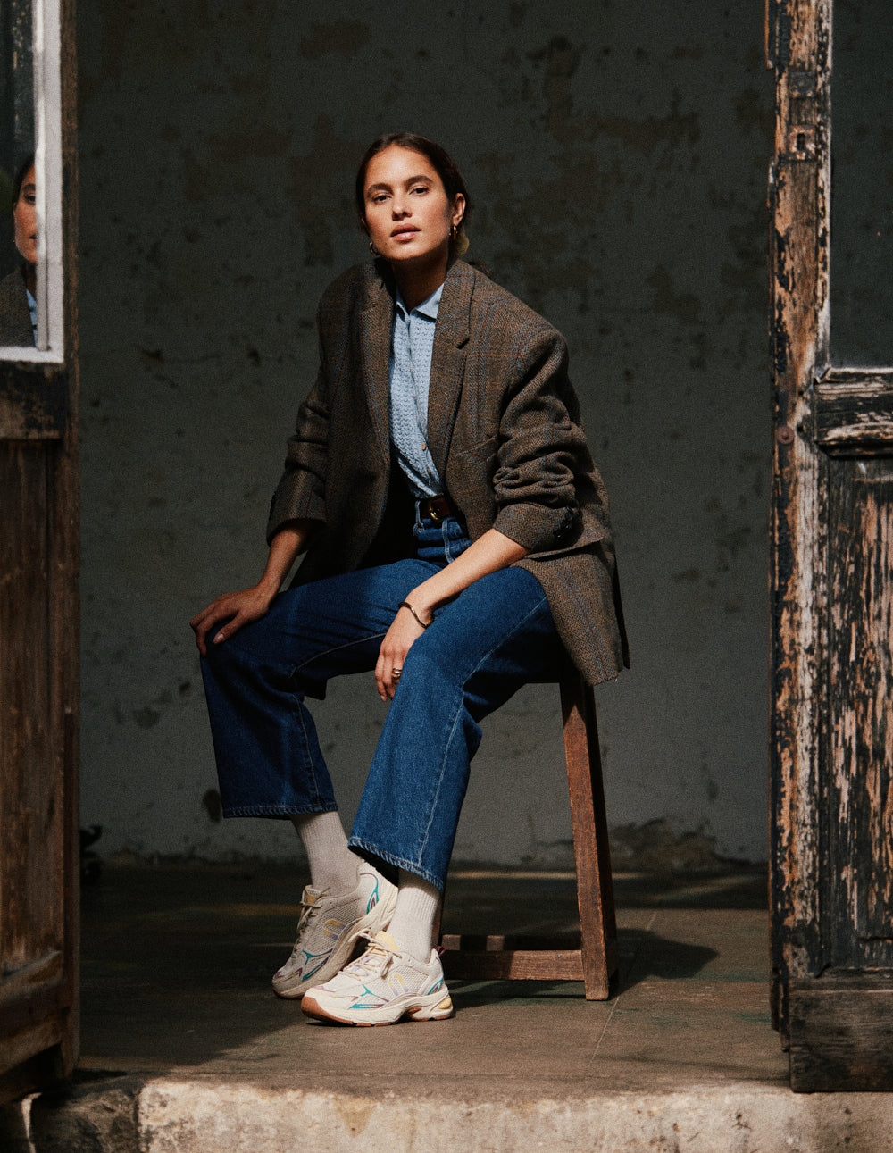 May low-top trainers - Ecru pink yellow