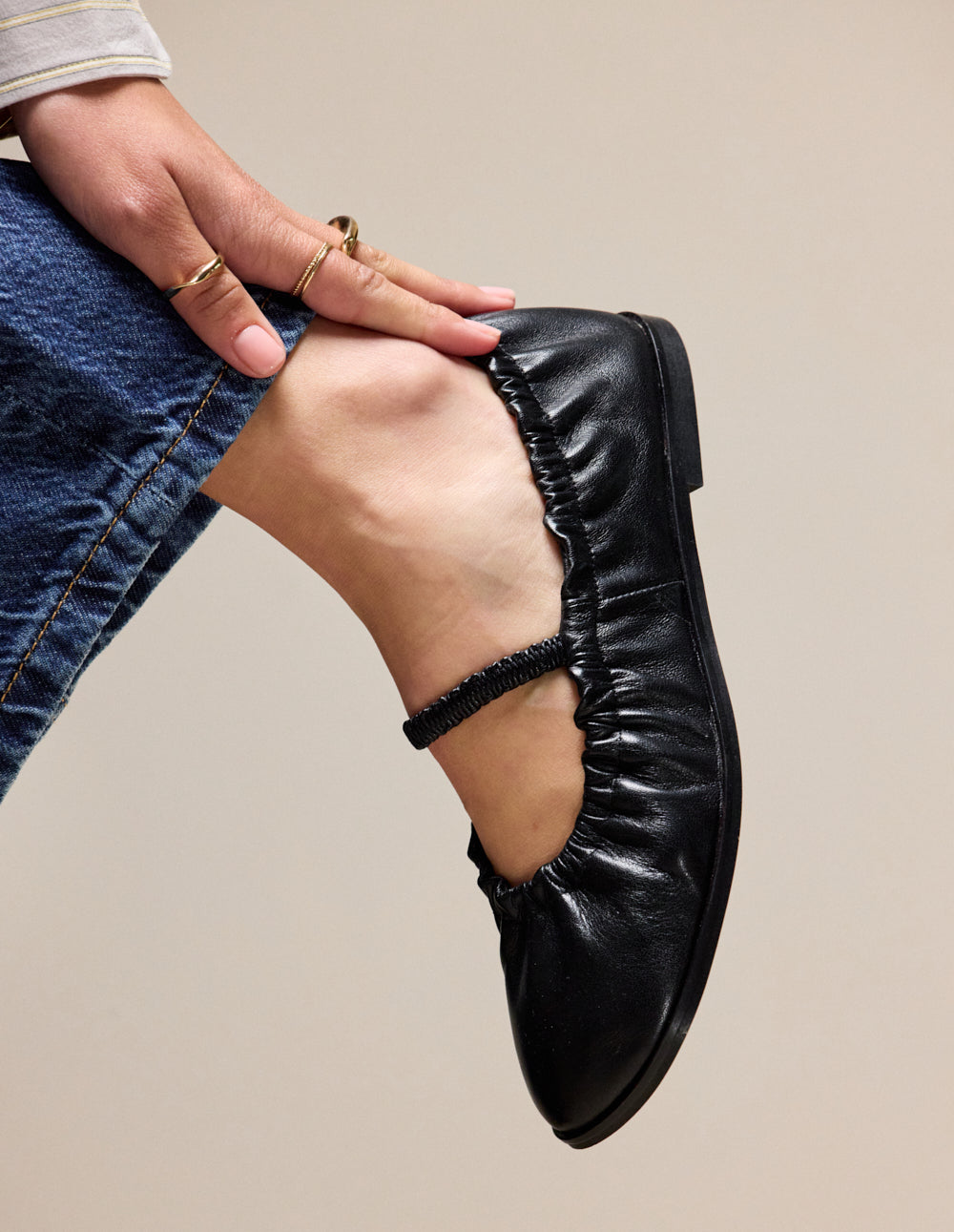 Ballerines Miluna - Cuir noir