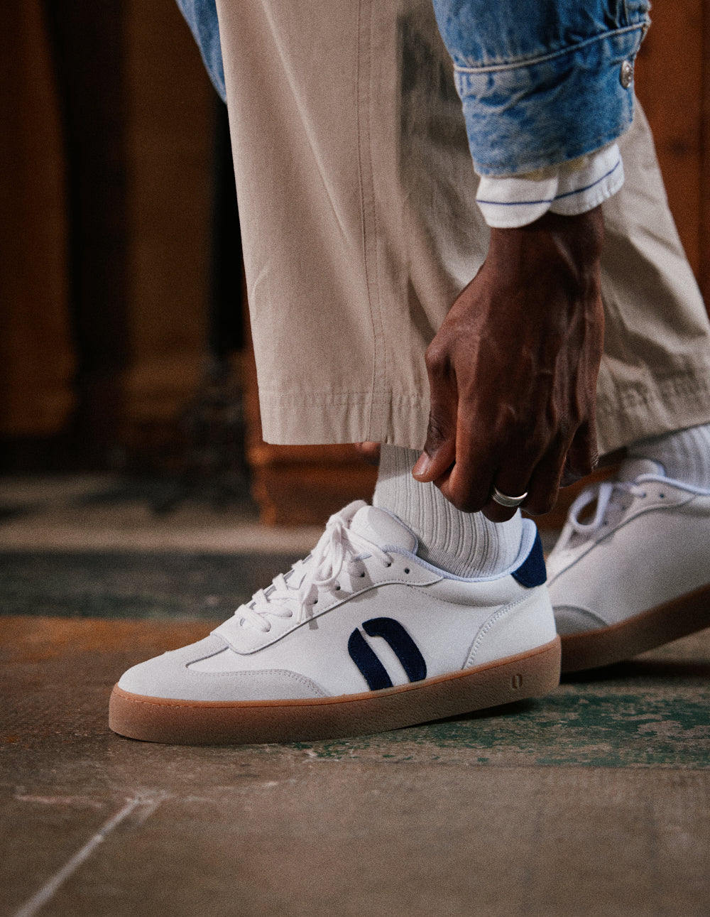 Baskets basses Pablo - Blanc marine