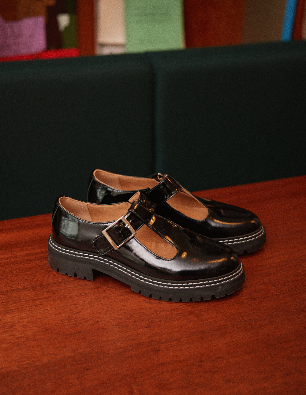 Derbies Romane - Cuir verni noir