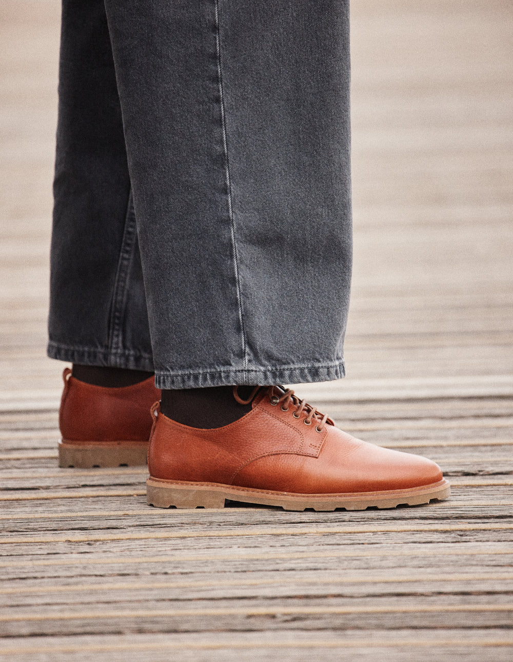 Derbies Simon - Pull up grainé miel