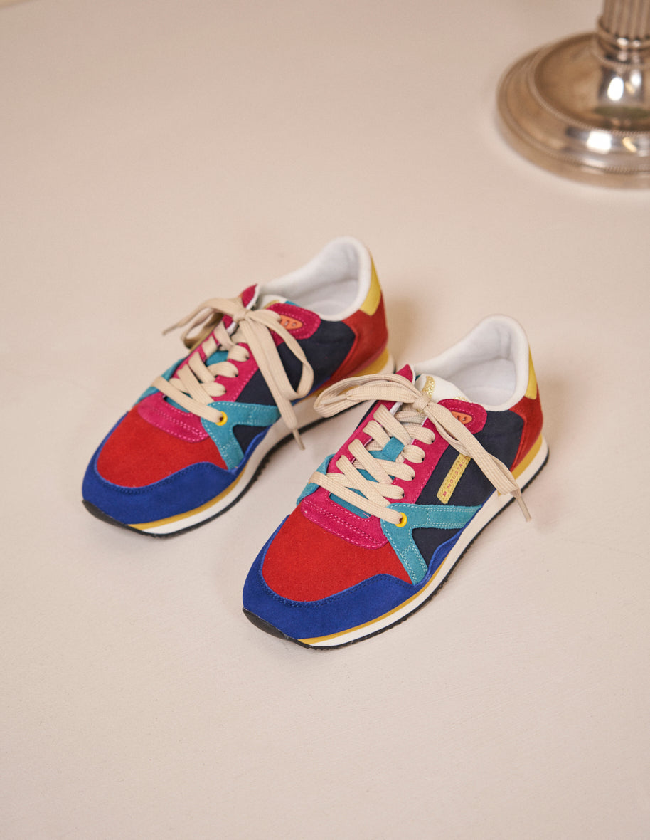 Andree low sneakers Sweden Bleu Rouge Orange