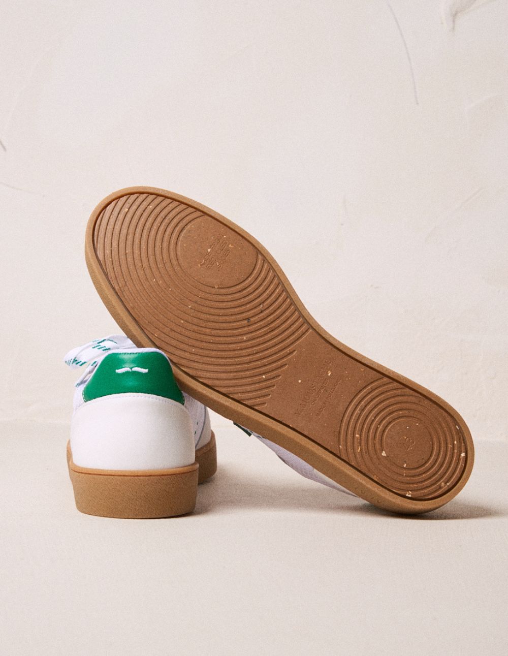 Baskets basses Arthur - Suède et mesh blanc vert