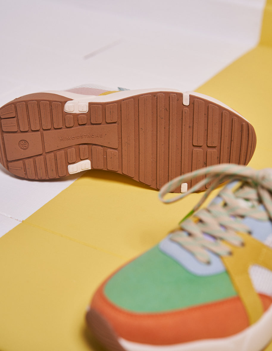 Lison - Sweden Vegan and Mesh Green Water Lemon sneakers