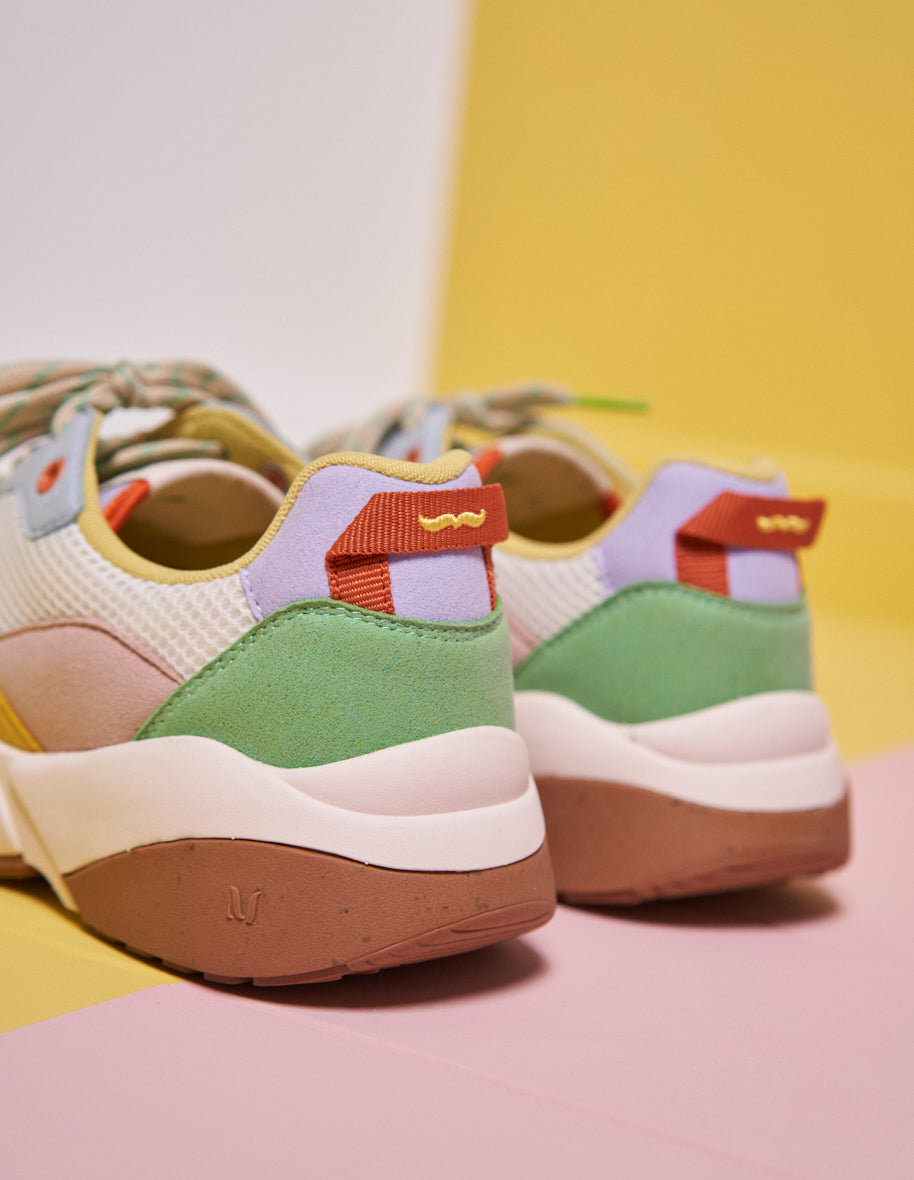 Lison - Sweden Vegan and Mesh Green Water Lemon sneakers