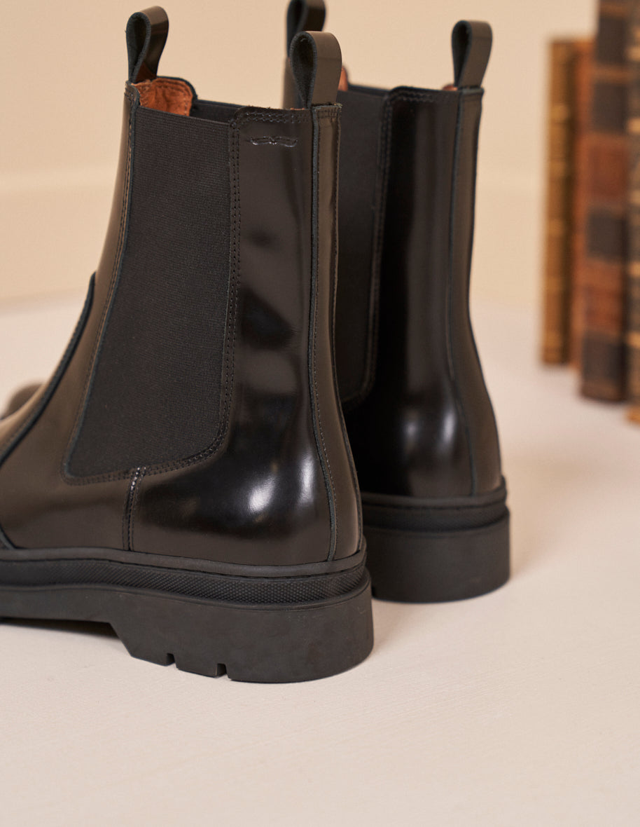 Bottines Thomas - Cuir box noir