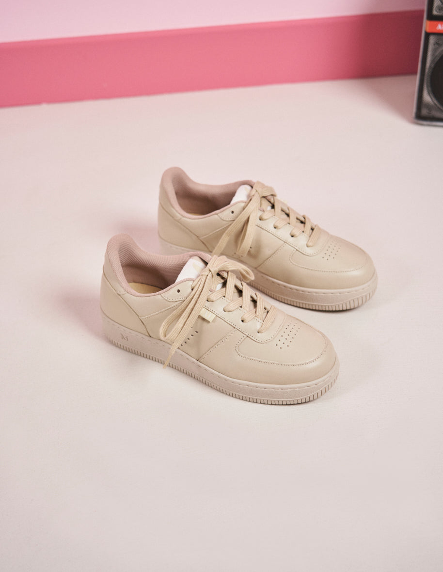 Low top trainers Maxence F Cream leather