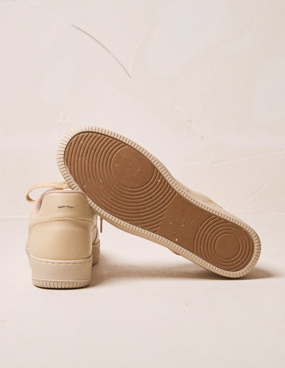 Baskets basses Maxence H - Cuir crème