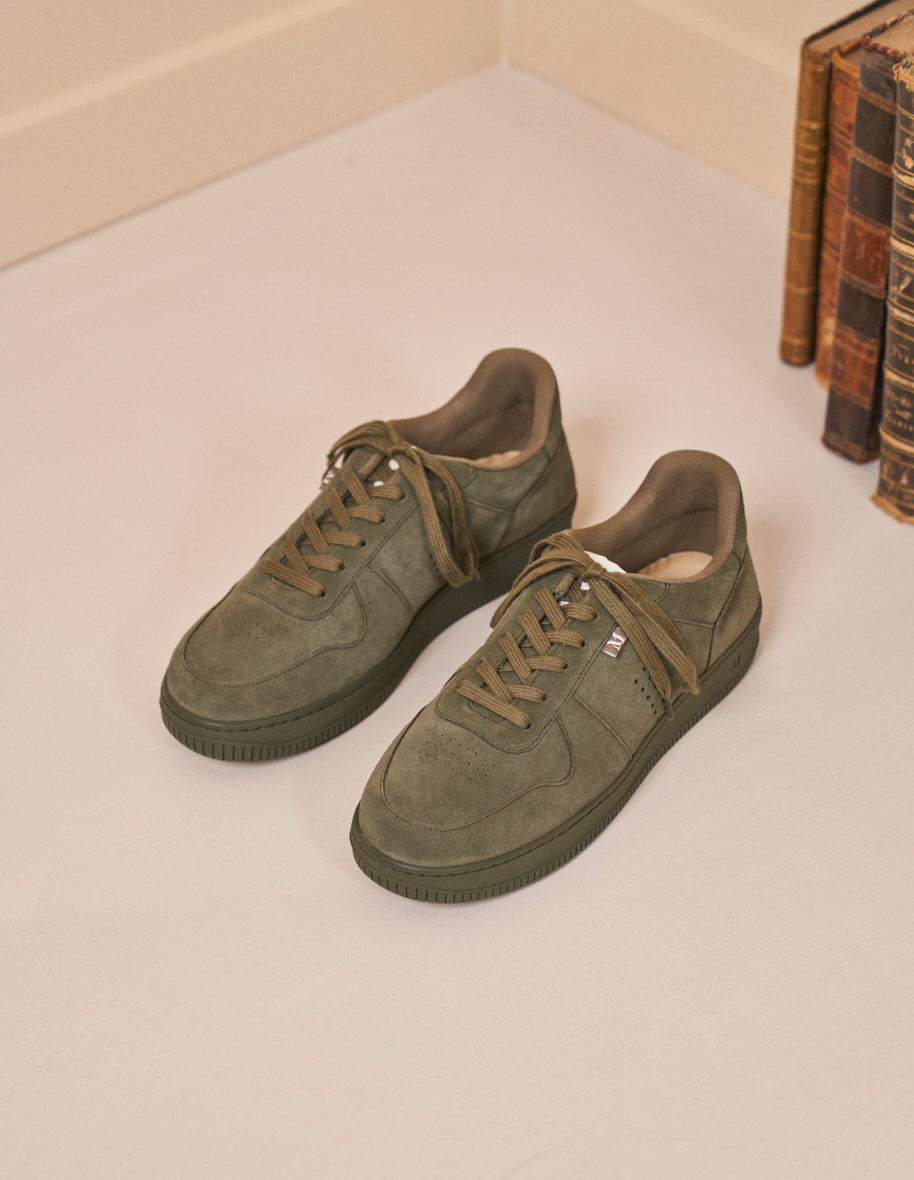Low top trainers Maxence H Khaki suede
