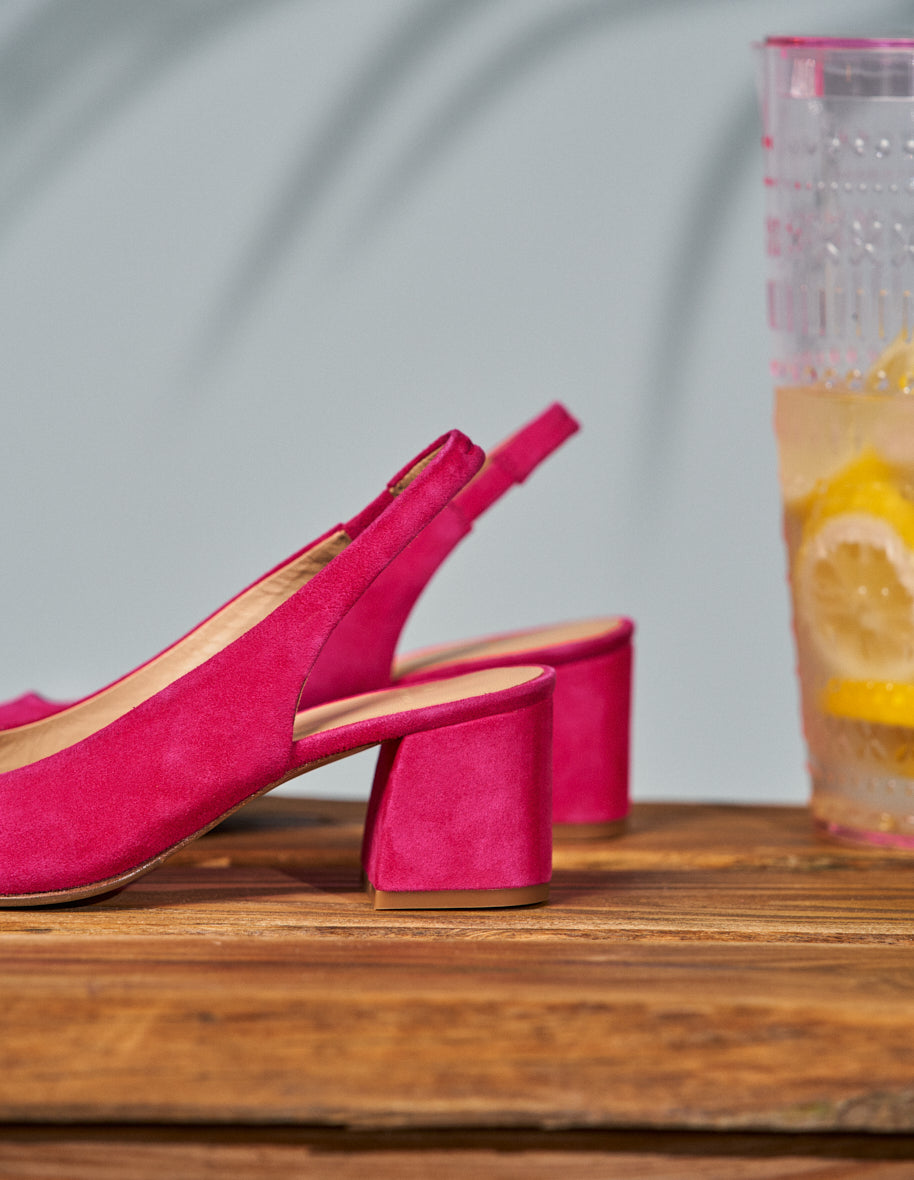 Odette pumps - Fuchsia suede