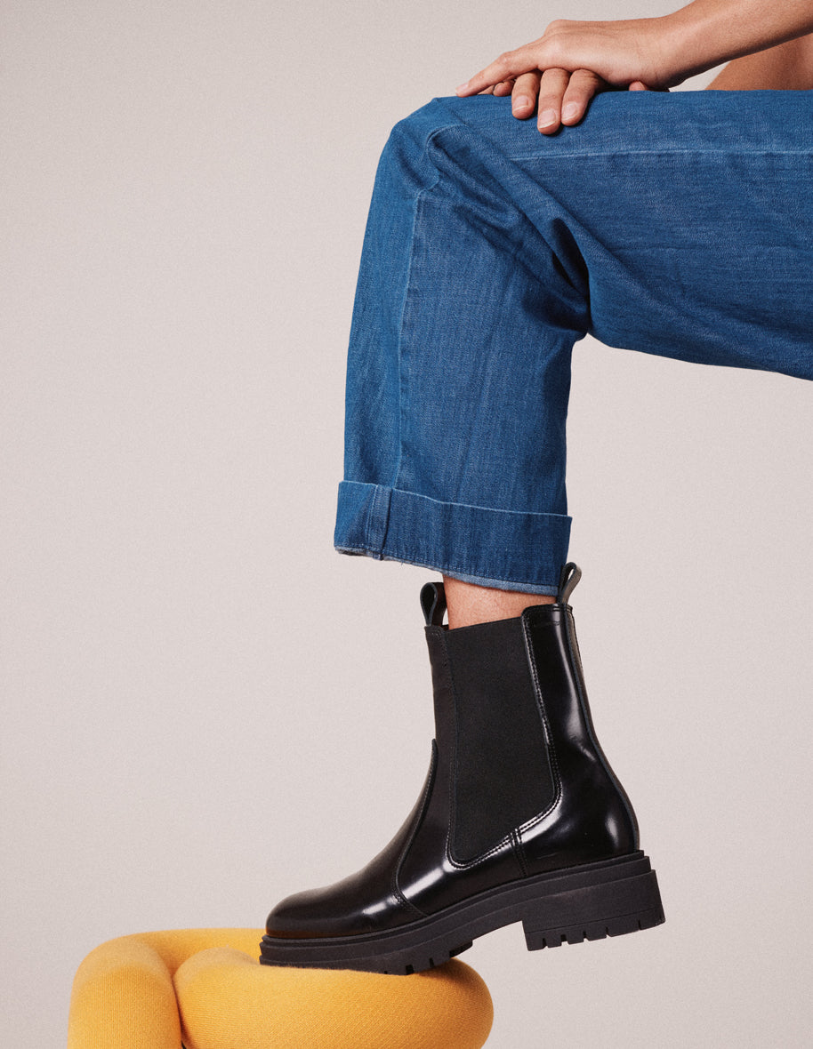 Perrine boots - Black box leather