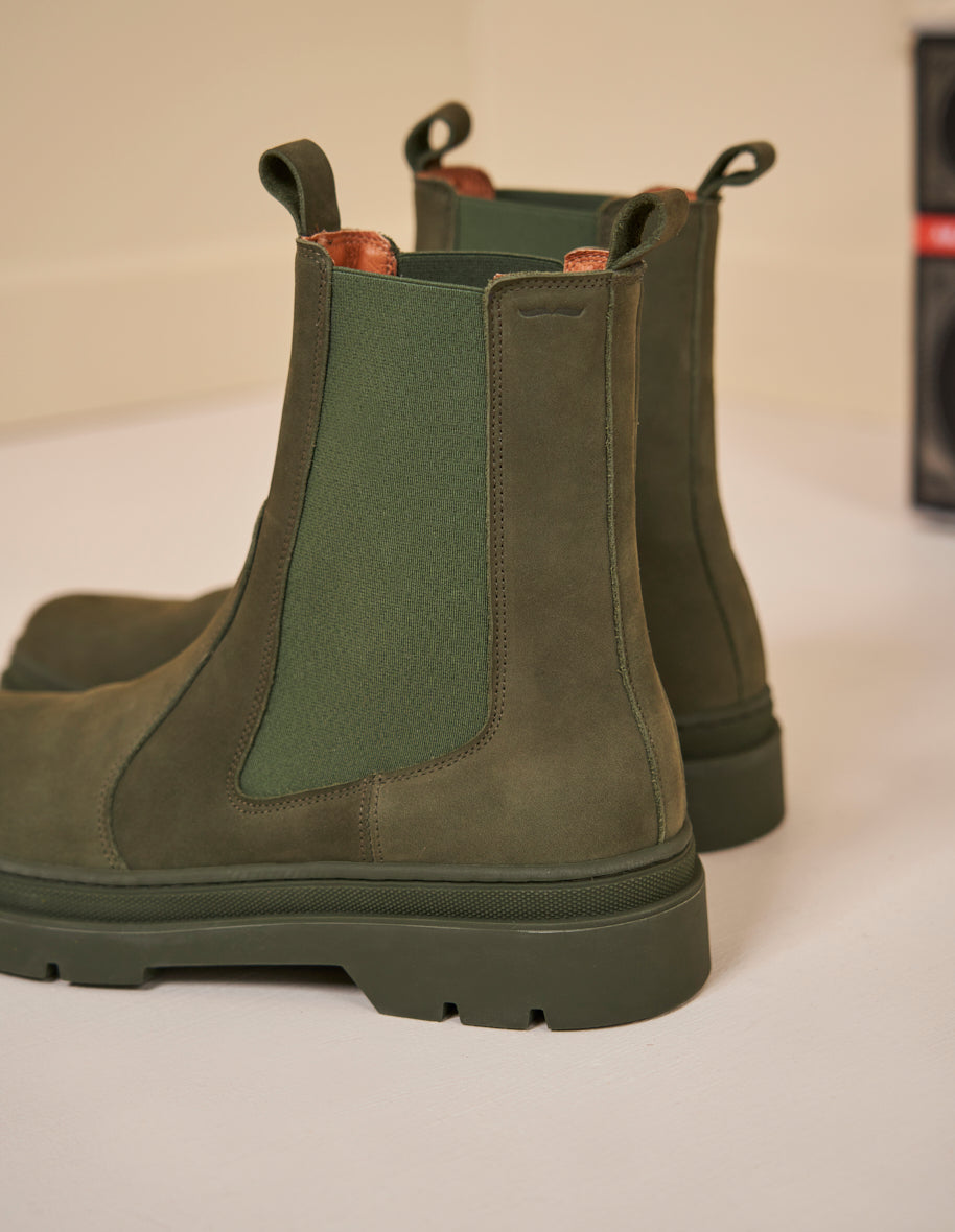 Bottines Thomas - Nubuck kaki