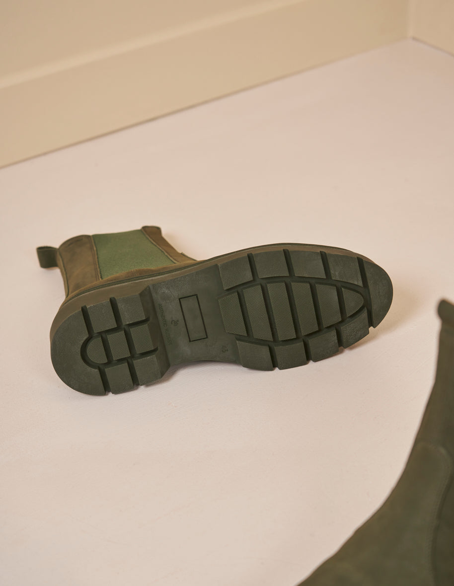 Bottines Thomas - Nubuck kaki