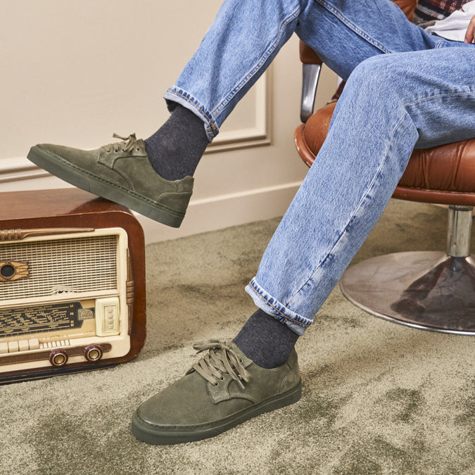 Low top trainers Alexandre Khaki Suede