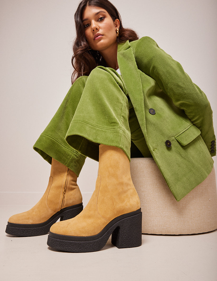 Bottines à talons Claire Suède sable