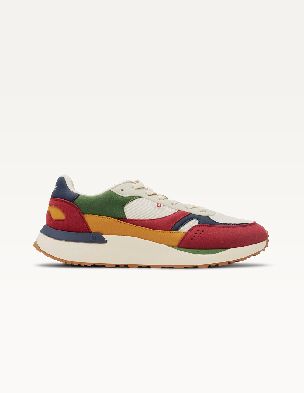 Anael Running Trainers - Burgundy Navy Ecru