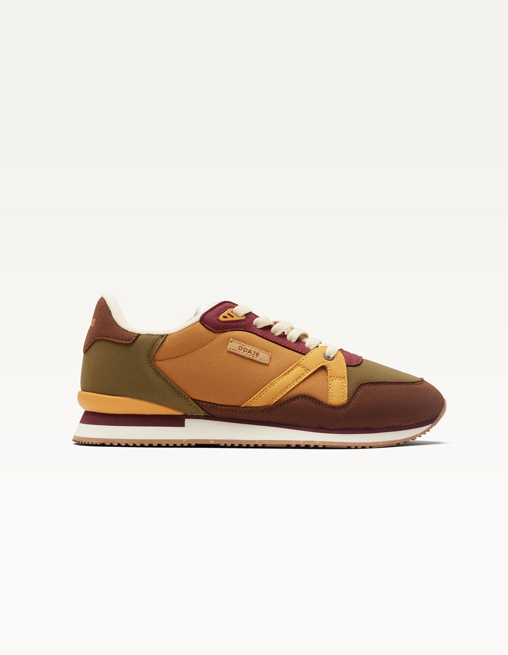 Low-top trainers André - Chocolate khaki light mustard