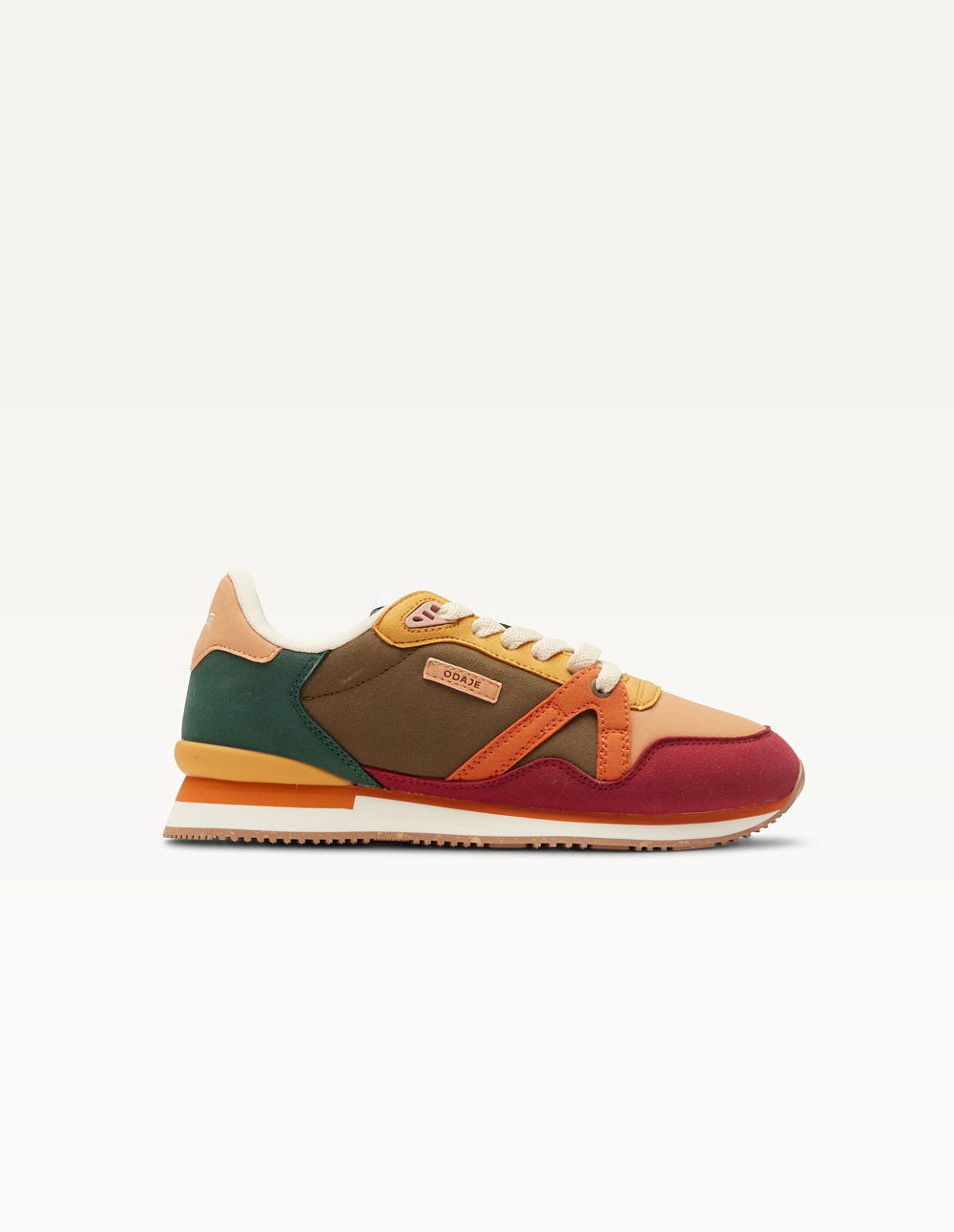 Running trainers Andrée - Burgundy peach mustard