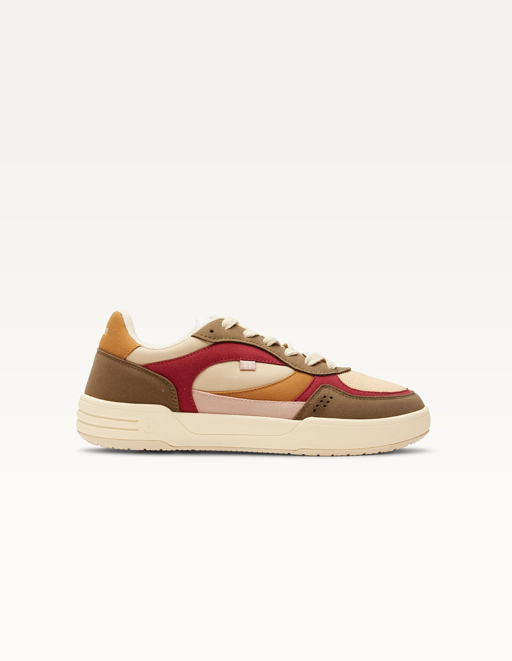Low-top trainers Axelle - Khaki Burgundy cream