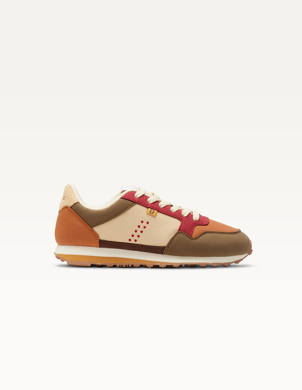 Running trainers Gabrielle - Khaki cognac Burgundy