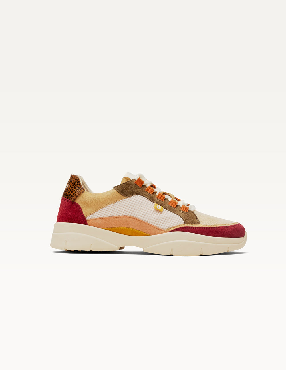 Running trainers Laura - Burgundy cream khaki