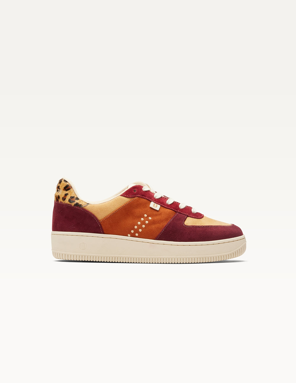Maxence F Low Trainers - Burgundy Beige