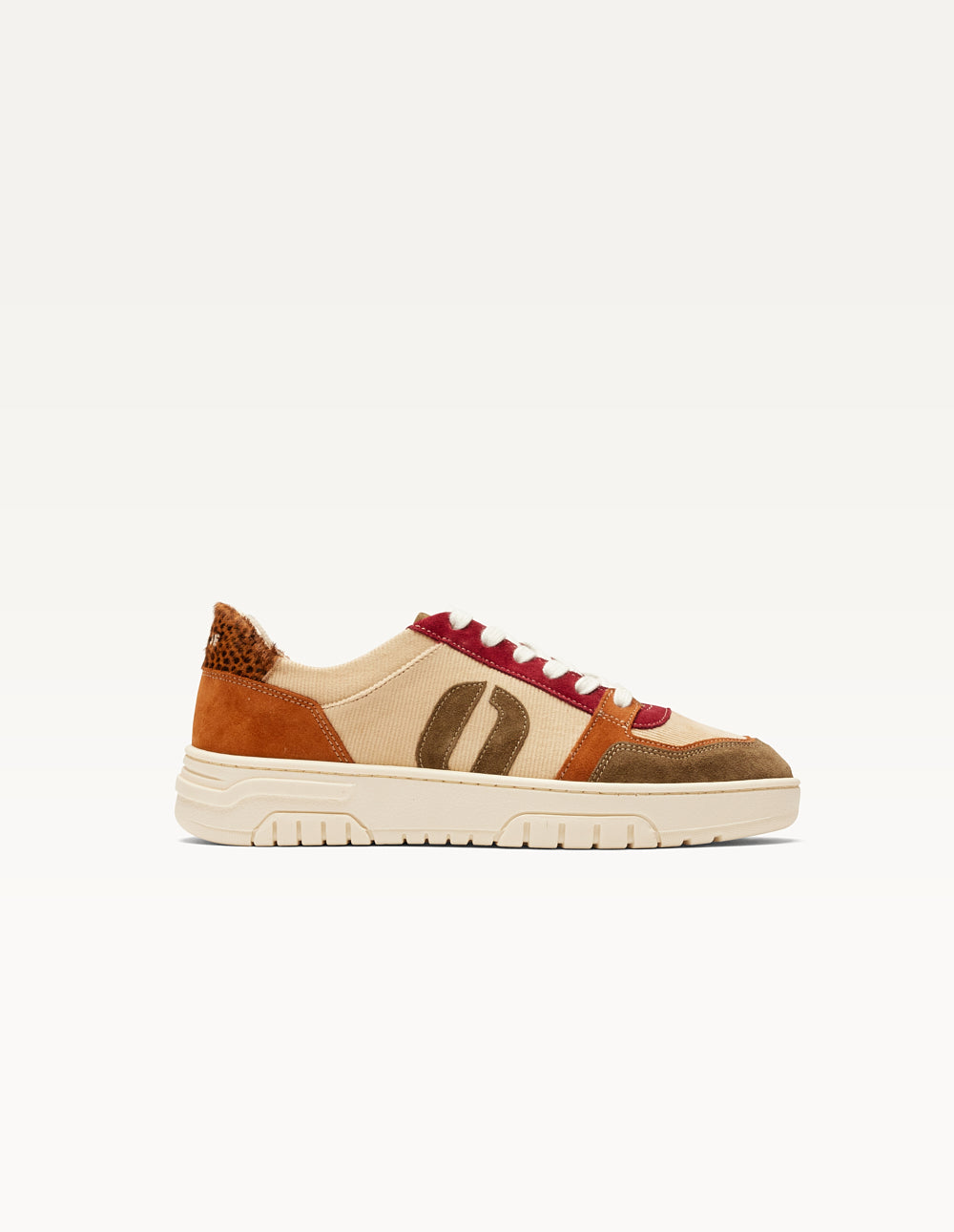 Low-top trainers Nora - Khaki cognac cream