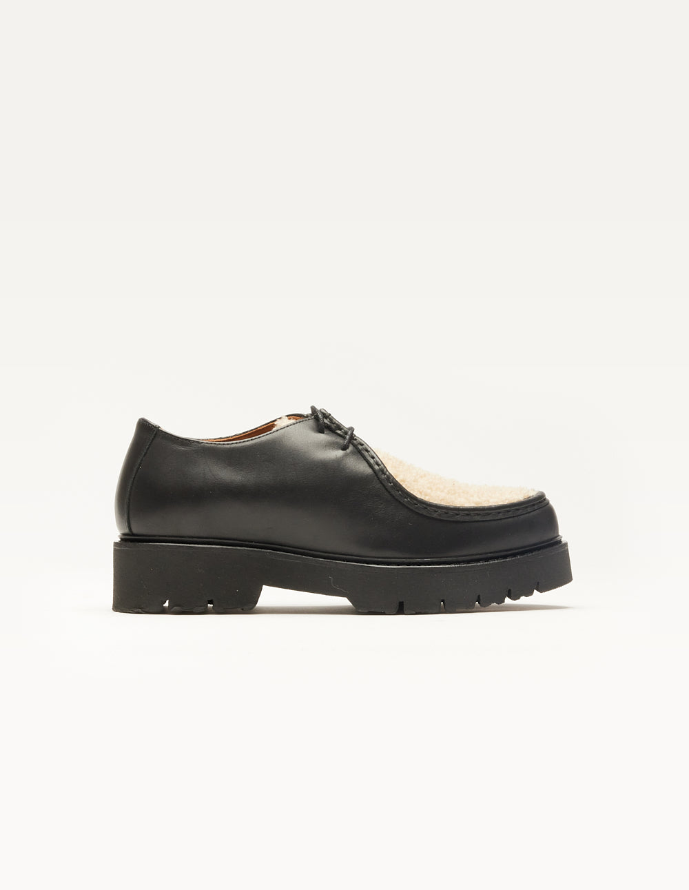 Derbies Deborah - Cuir noir fourré