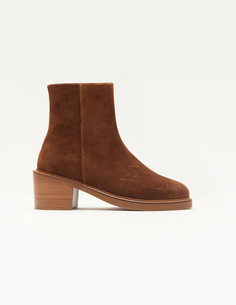 Heeled ankle boots Veronique Brown suede