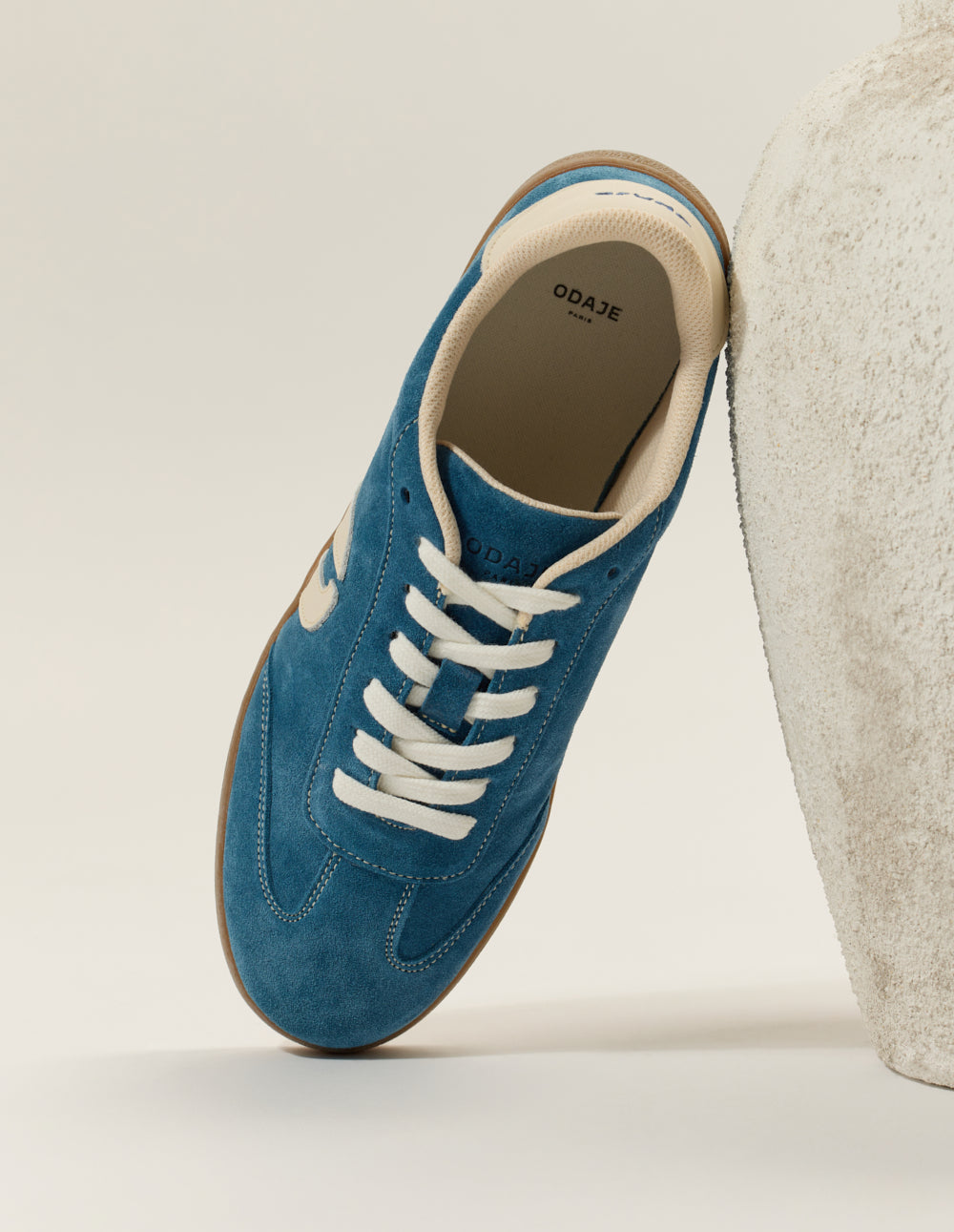 Lucia low-top trainers - Blue ecru