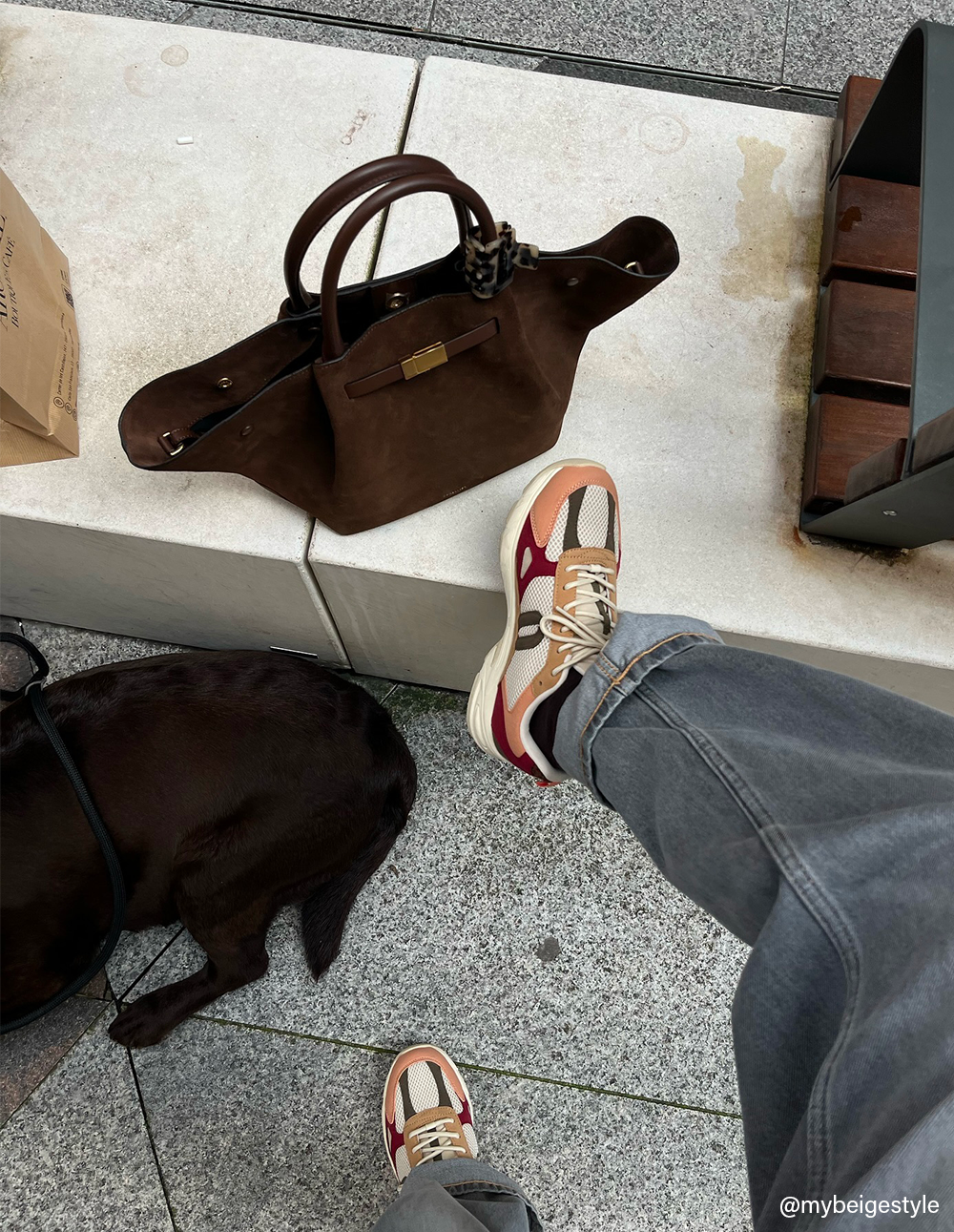 Low-top trainers Maé - Peach khaki beige