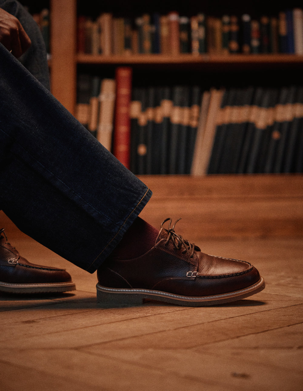 Derbies Alwin - Cuir pull-up grainé marron