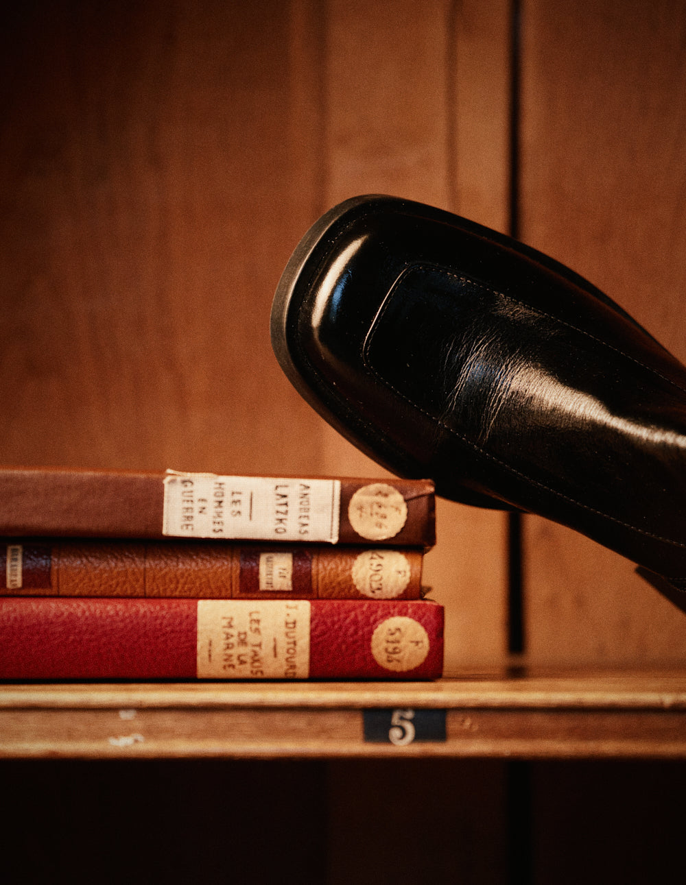 Bottines à talons Callie - Cuir plissé verni noir