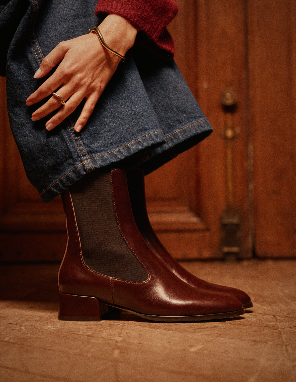 Bottines Delina - Cuir marron