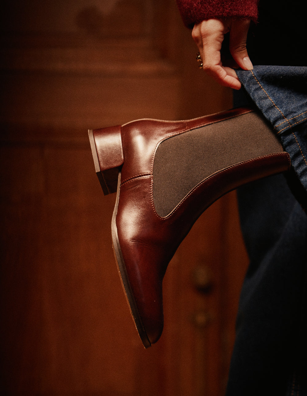 Bottines Delina - Cuir marron