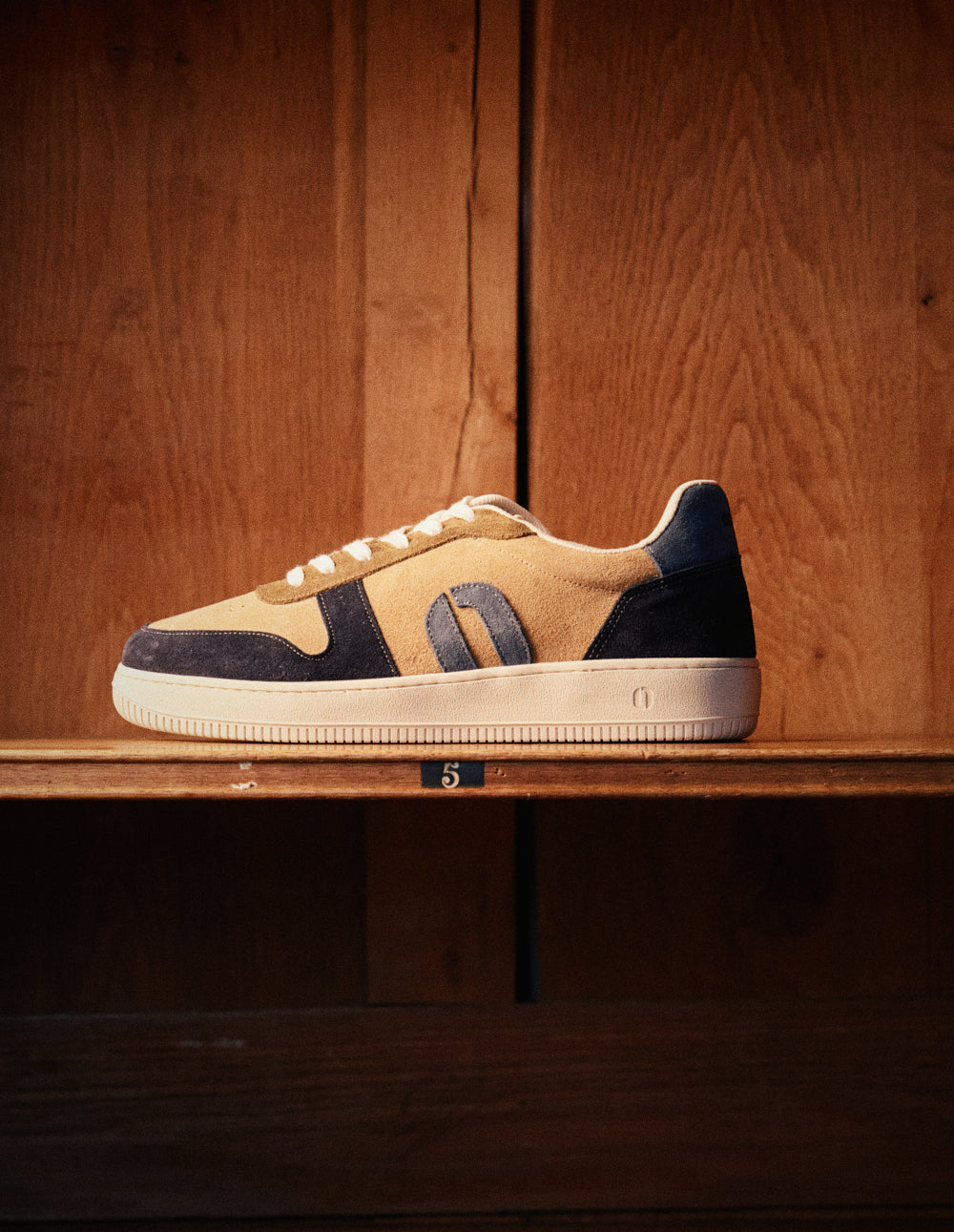 Baskets basses Matthieu - Marine beige kaki