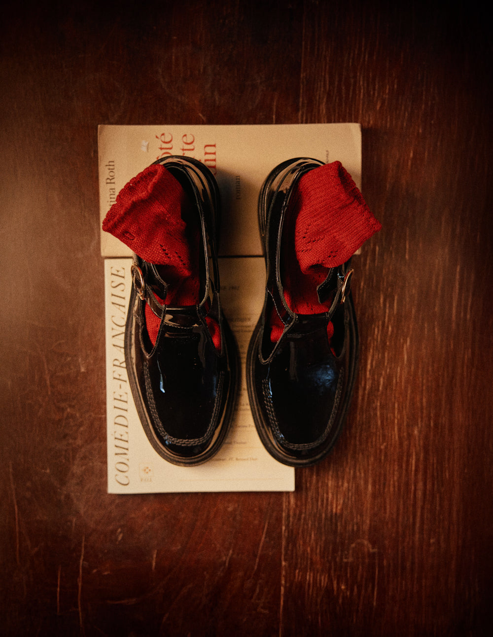 Tyria Derbies - Black patent leather