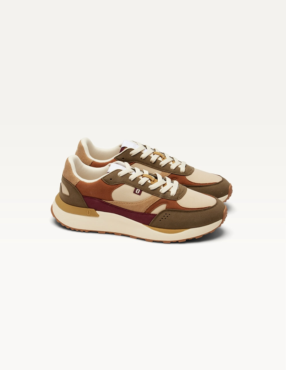 Low-top trainers Anael - Khaki hazelnut ecru
