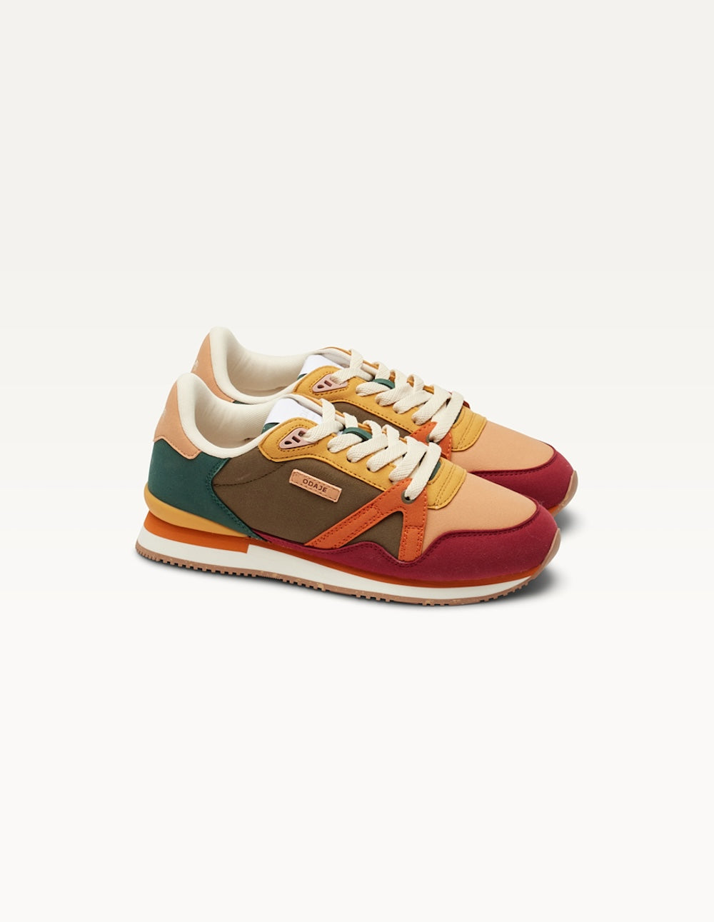 Running trainers Andrée - Burgundy peach mustard