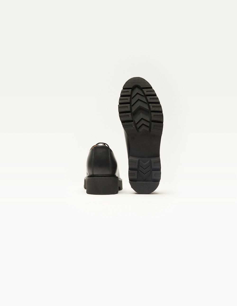 Derbies Deborah - Cuir noir fourré