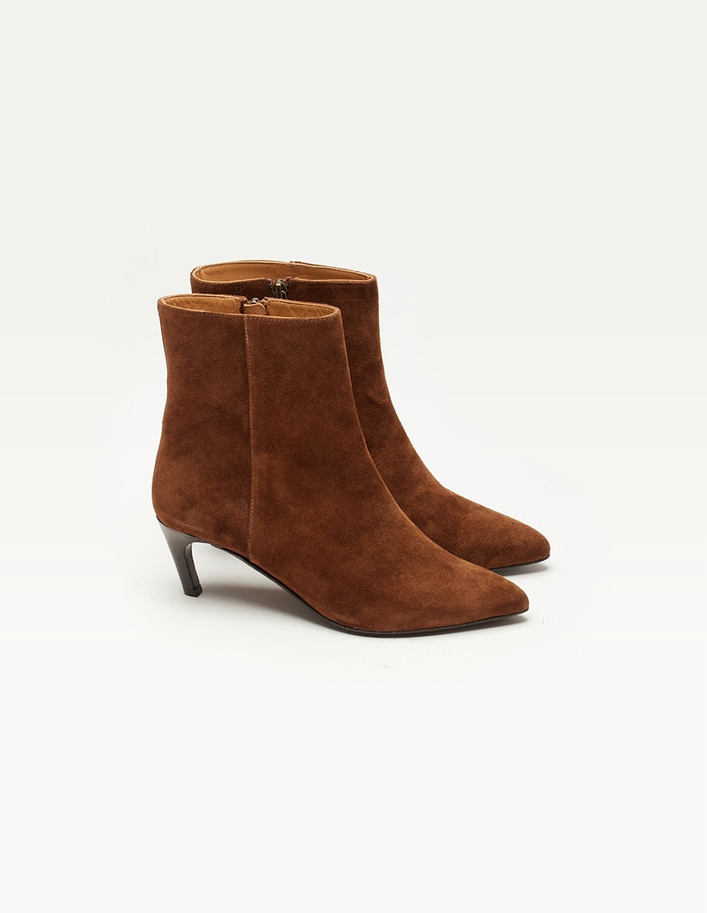 Heeled ankle boots Dolores - Brown suede